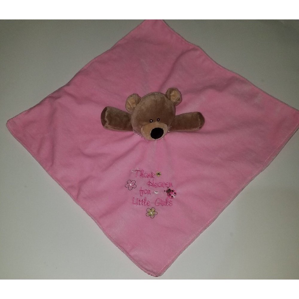 Baby Starters Teddy Bear Lovey Rattle Thank Heaven For Little Girls Plush Toy